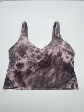 LULULEMON Align Sports Bra Tie Dye Brown Taupe‎ Medium Support Size 6